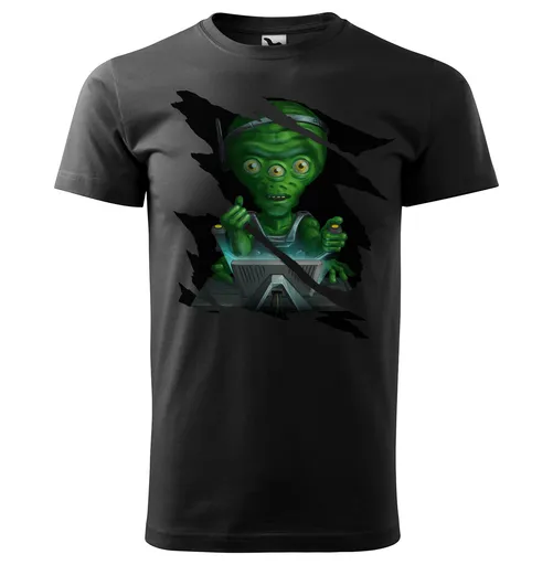 Pánské tričko Ufon (Velikost: XL, Barva trička: Černá)