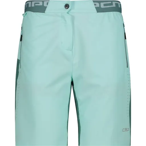 CMP WMN BIKE BERMUDA Dámské volné cyklistické kraťasy, světle zelená, velikost