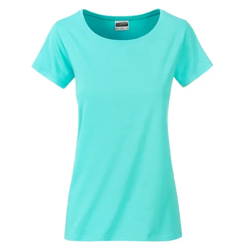 James & Nicholson (Daiber) Klasické dámské tričko z biobavlny 8007 - Mátová | XL
