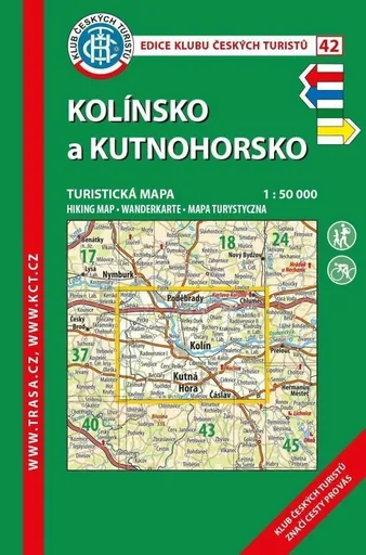 KČT 42 Kolínsko a Kutnohorsko 1:50 000 Turistická mapa