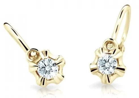 Cutie Diamonds Dětské náušnice ze žlutého zlata s brilianty DC2158-10-00-X-1
