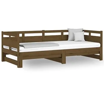Výsuvná postel medově hnědá masivní borovice 2× (80 × 200) cm, 820320 (820320)