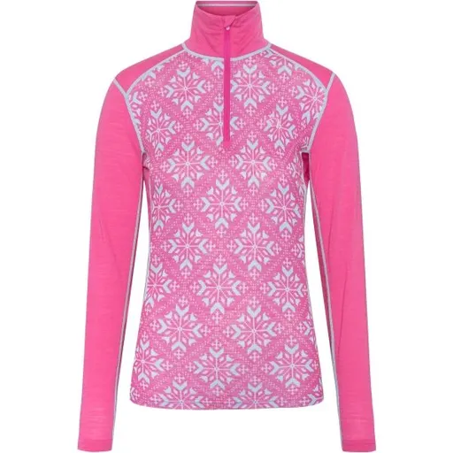 KARI TRAA ISELIN Dámské merino triko, růžová, velikost