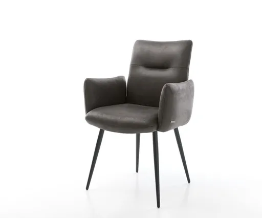 Jídelní židle Jova-Flex podnož zúžená kovová černá mikrovlákno