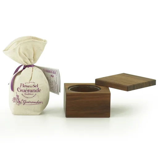 Dóza na sůl a koření GD1 7 cm, se solí, ořechové dřevo, Jack