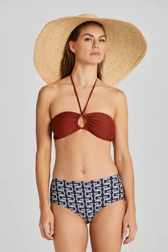 PLAVKY GANT BANDEAU VRCHNÍ DÍL SYRUP BROWN