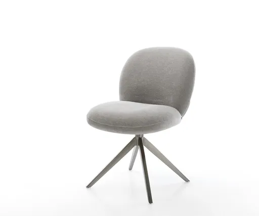 Jídelní židle Nube-Flex strukturovaná látka Měkký šedá křížová