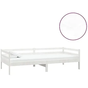 Shumee válenda s matrací 90×200 cm bílá masivní borové dřevo, 3083575 (3083575)
