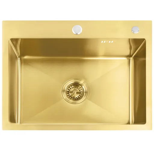 REA Ocelový dřez Liam BRUSH GOLD ZLE-06007