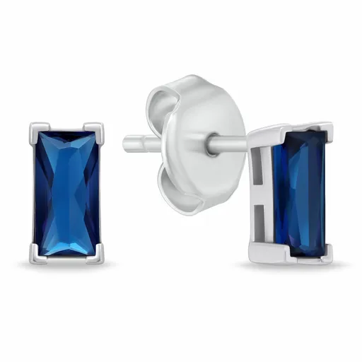 Brilio Silver Stříbrné náušnice s modrými kubickými zirkony EA1176WB