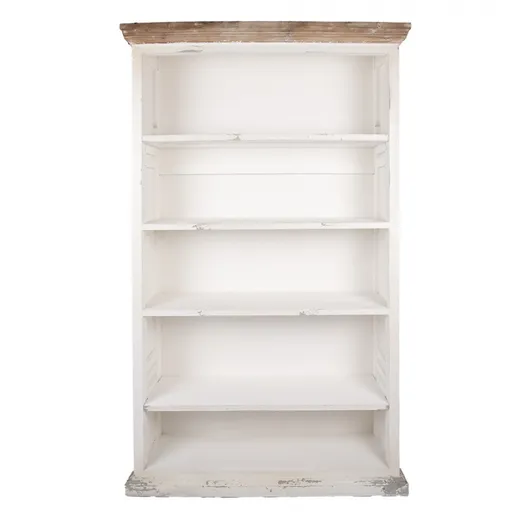 Bílá antik dřevěná knihovna Christiane - 116*36*195 cm Clayre & Eef