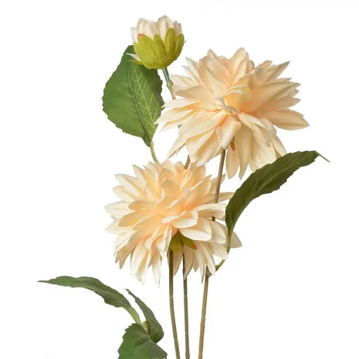 Béžová umělá dekorace květina jiřina - 17*10*70 cm 5PL0130BE