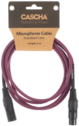 Cascha Standard Line Mic Cable Purple 2m
