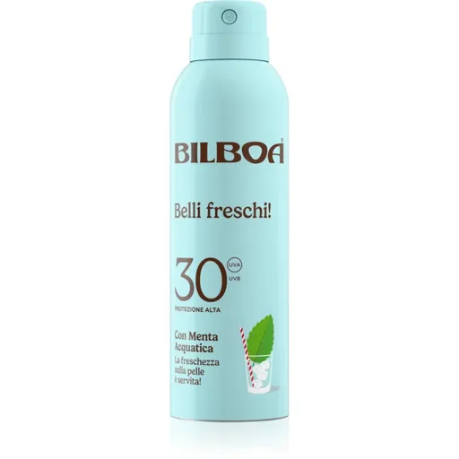 Bilboa Belli Freschi opalovací sprej s mátou peprnou SPF 30 150 ml