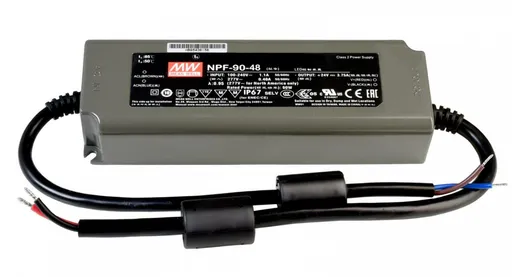 Light Impressions Meanwell LED-napájení CV, NPF-90-48 konstantní napětí 0-1880 mA IP67 48V DC 90,00 W 872107