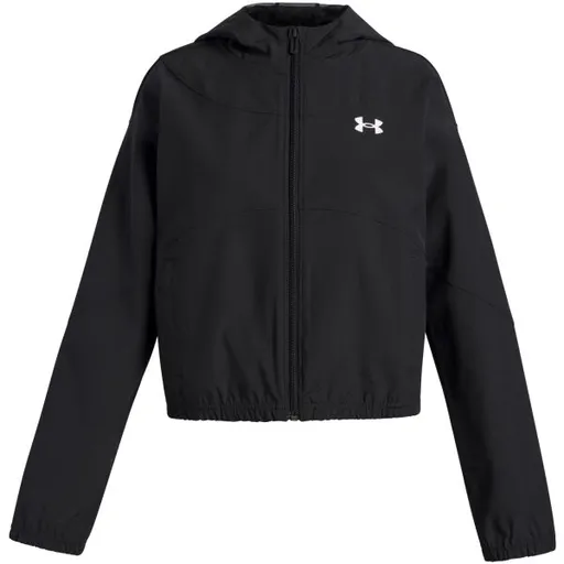 Under Armour RIVAL WOVEN Dívčí lehká bunda, černá, velikost XL