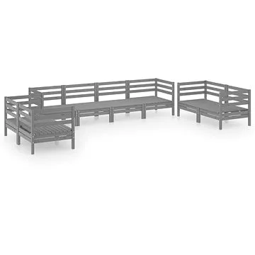 8dílná zahradní sedací souprava šedá masivní borovice , 3082604 (3082604)