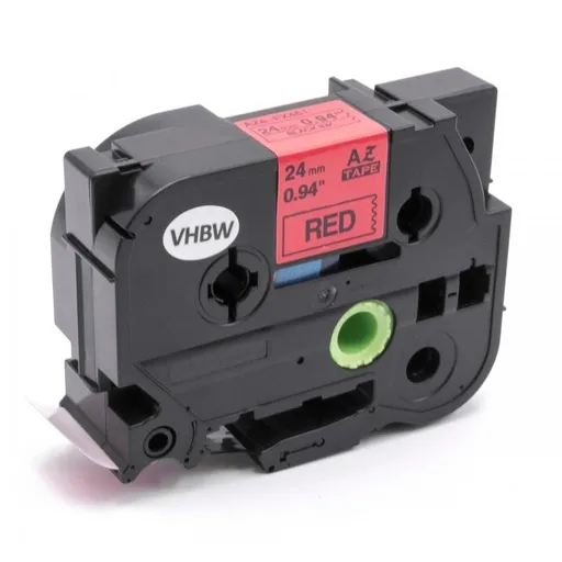 Kompatibilní páska s Brother TZe-V451, 24mm x 5,5m, černý tisk / červený podklad, vinyl