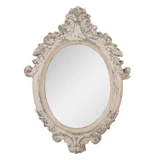 Béžovo-šedé antik nástěnné zrcadlo Chranité - 46*3*64 cm Clayre & Eef