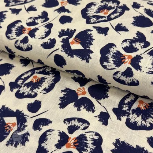 Viskóza se lnem Cayena design B digital print