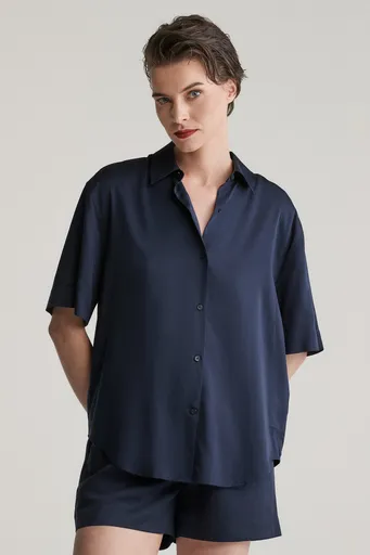KOŠILE GANT REL SS SHIRT EVENING BLUE