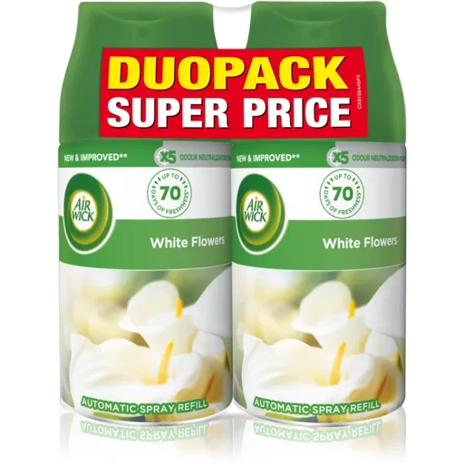 Air Wick Freshmatic White Flowers osvěžovač vzduchu – náhradní náplň s vůní DUO 2x250 ml