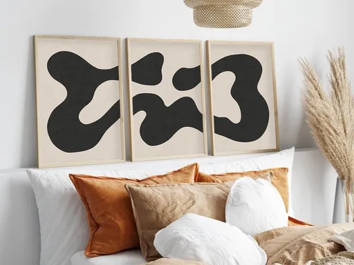 Dekorativní rámovaný obraz z MDF (3 kusy) Huhu199 - 50 x 70