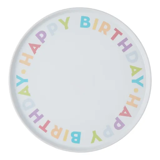 HAPPY BIRTHDAY Talíř na dort 32 cm - mix