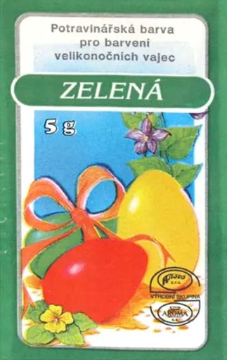 Velikonoční barvy na vajíčka 701 zelená 5g
