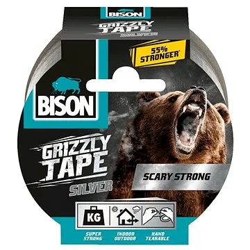 BISON GRIZZLY TAPE 10 m stříbrná (34300)