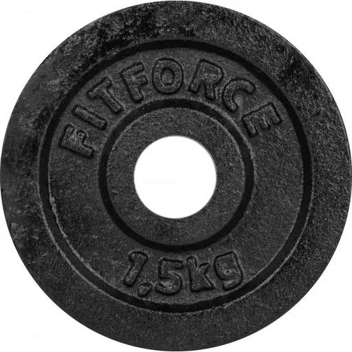Fitforce PLB 1,5 KG x 30 MM Nakládací kotouč, černá, velikost 1,5 KG