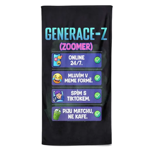 Osuška Generace Z – Nastavení (Velikost osušky: 70x140cm)