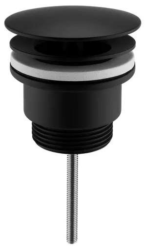 SAPHO Umyvadlová výpust 5/4“, neuzavíratelná, velká zátka, 5-65, černá mat CV3004B