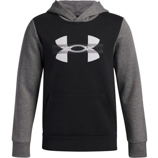 Under Armour RIVAL FLEECE COLORBLOCK Chlapecká mikina, černá, velikost XL
