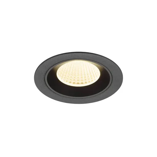 BIG WHITE (SLV) NUMINOS M Stropní vestavné svítidlo, 3000 K, 40°, IP20, kulaté, černé 1009616