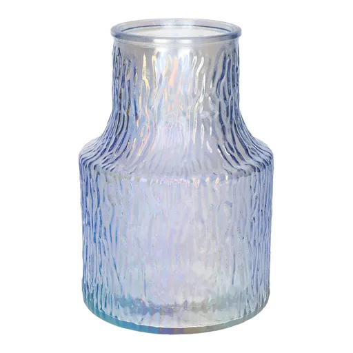 DUIF Skleněná váza POLINA 20cm fialová perleťová