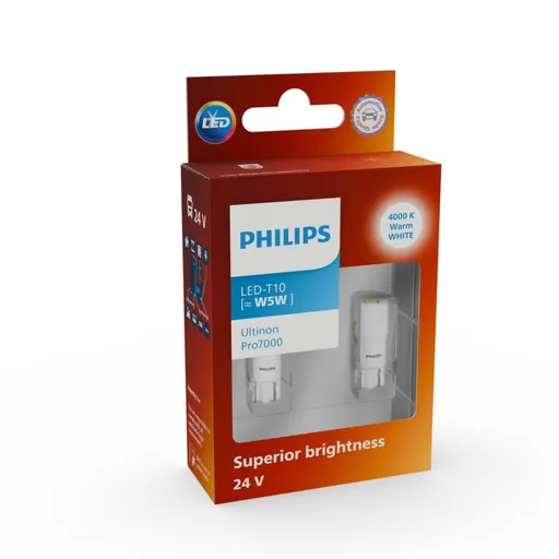 Philips W5W 24V W2.1x9.5d Ultinon Pro7000 4000K NOECE 2ks 24961WU70X2