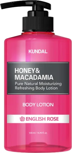 KUNDAL Vyživující tělové mléko Honey & Macadamia English Rose (Body Lotion) 500 ml