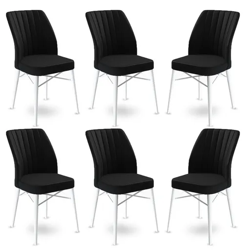 Sada židlí (6 kusů) Flex - Black, White