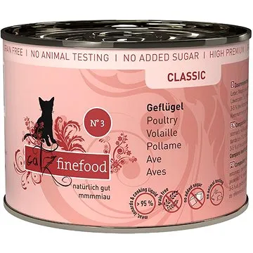 Catz finefood Konzerva CF No.3 s drůbežím masem 200 g (4260101760890)