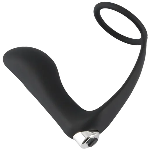 Black Velvet Vibrační anální kolík s kroužkem na penis Cock Ring