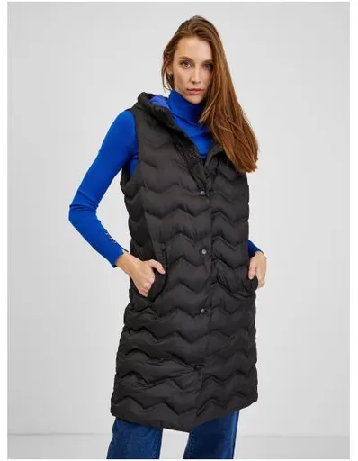 Černá dámská prošívaná vesta