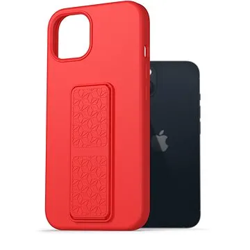 AlzaGuard Liquid Silicone Case with Stand pro iPhone 13 červené (AGD-PCSS0026R)