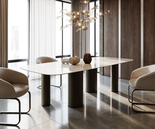 Jídelní stůl Edge boot 270x120 keramika Iris FMG onice Grigio