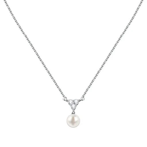 Morellato Půvabný stříbrný náhrdelník s perlou Perla SAER50