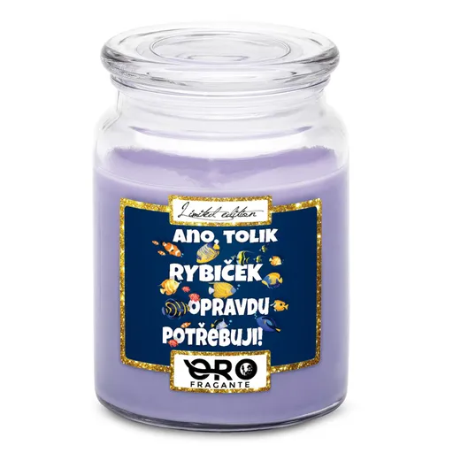 Svíčka Tolik rybiček (Vůně svíčky: Levandule)