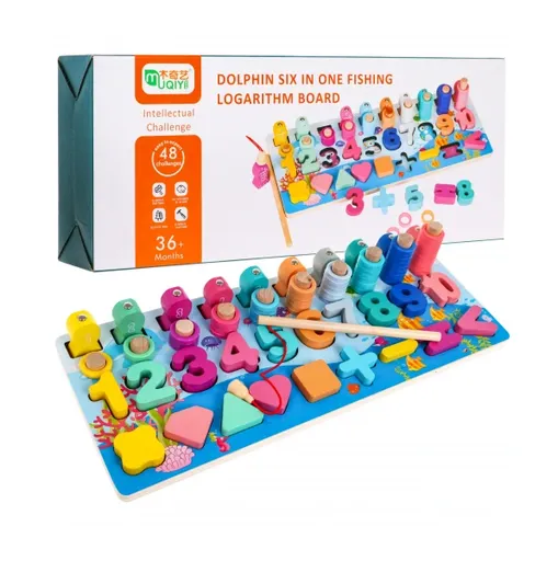 Vzdělávací dřevěná hra 4v1 pro děti