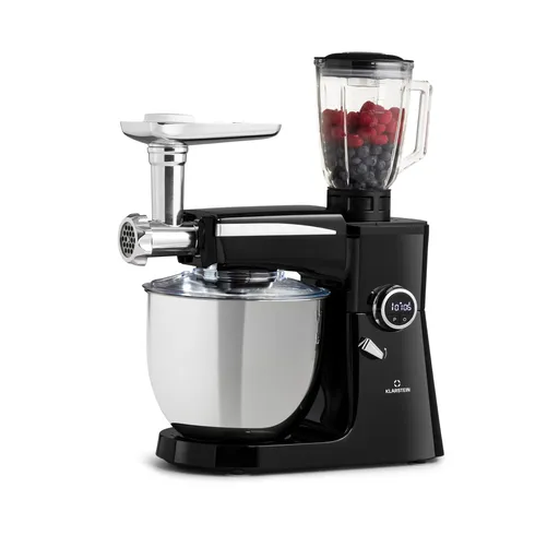 Klarstein Renata Rossa, kuchyňský robot, 3 v 1, 2000 W, 2,7 HP, 10 l, nerezová ocel, bez BPA