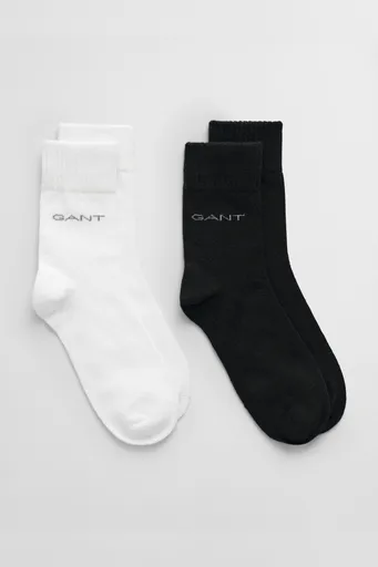 PONOŽKY GANT SOCKS 2-PACK BLACK / WHITE