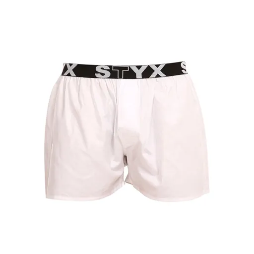 Styx Pánské trenky sportovní guma bílé (B1061) L